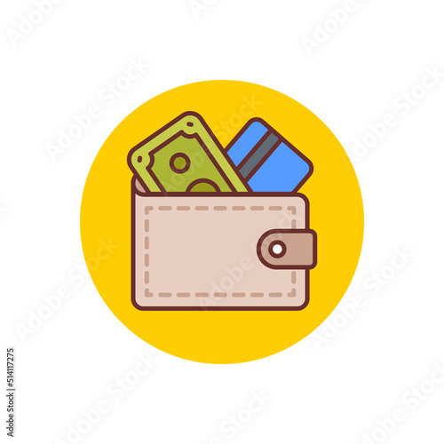 Purse icon in vector. Logotype