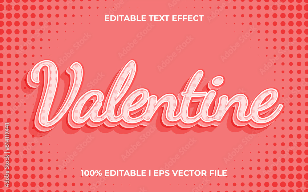 valentine 3d text effect with romance theme. pink text lettering typography font style valentine 3d text effect with romance theme. pink text lettering typography font style