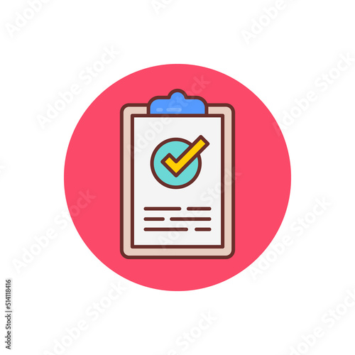Result icon in vector. Logotype