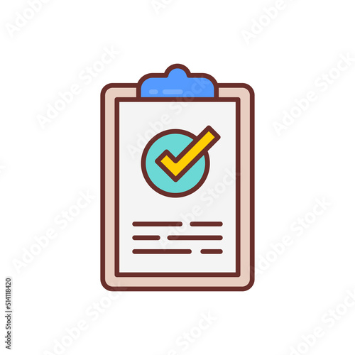 Result icon in vector. Logotype