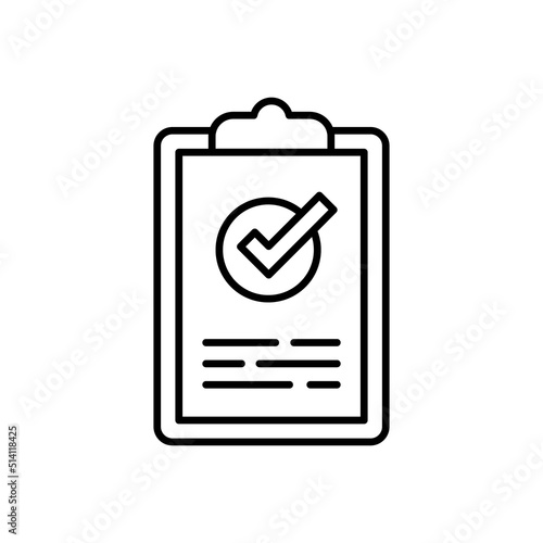 Result icon in vector. Logotype