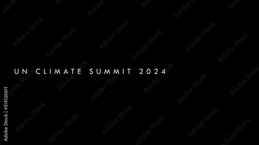 Stylish UN Climate change conference 2024 animated text animation