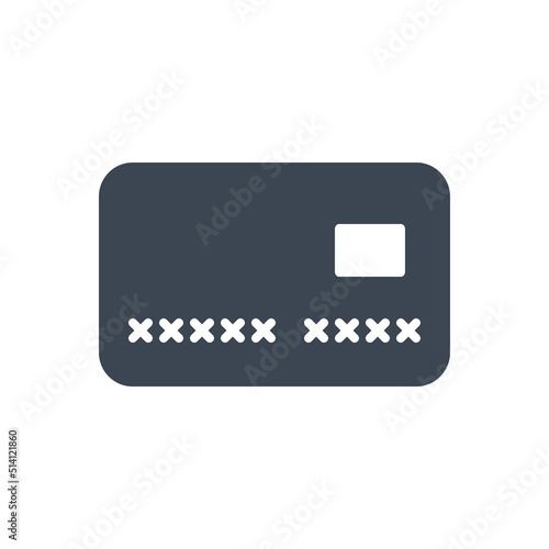 Credit card related vector glyph icon