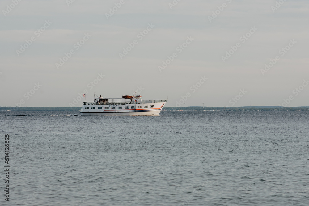 boat on the lake michigan