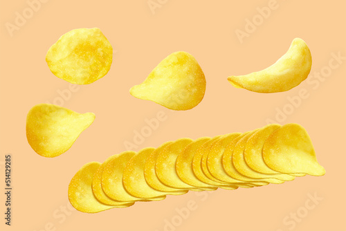 Salted potato chips