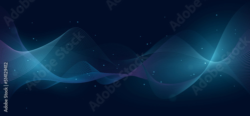 Curved waveform background