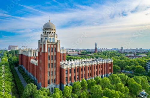 Canvas Print Aerial photos of Songjiang University Town, Shanghai, China