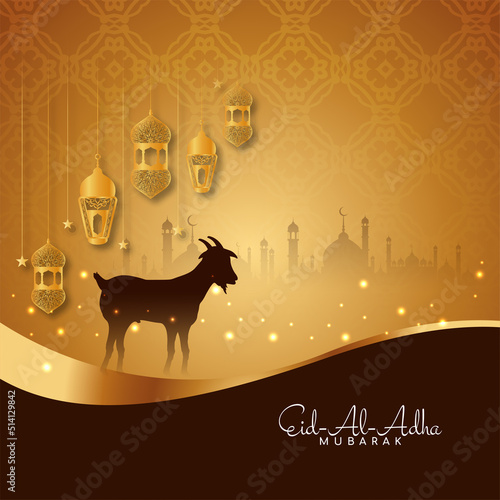 Eid Al Adha mubarak stylish religious background design