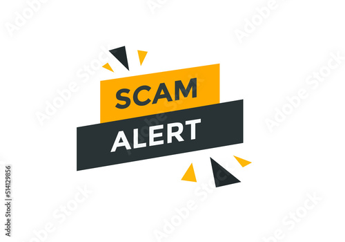 Scam alert social media banner template. Web banner Scam alert 
