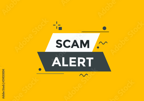 Scam alert social media banner template. Web banner Scam alert 
