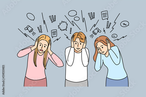 People close ears from information noise