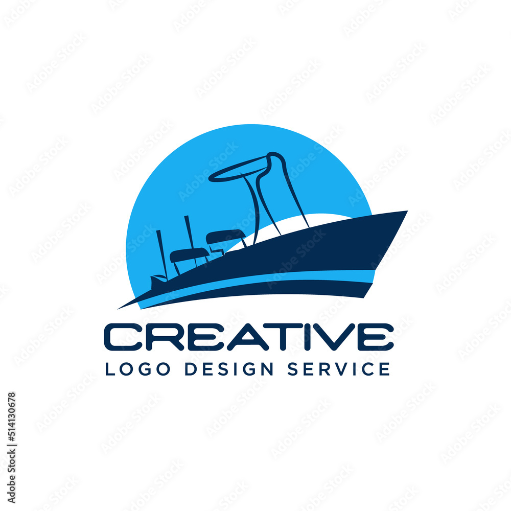 Fishing Boat Logo or Speed Boat logo design
Fishing Boat Logo or Speed Boat logo design