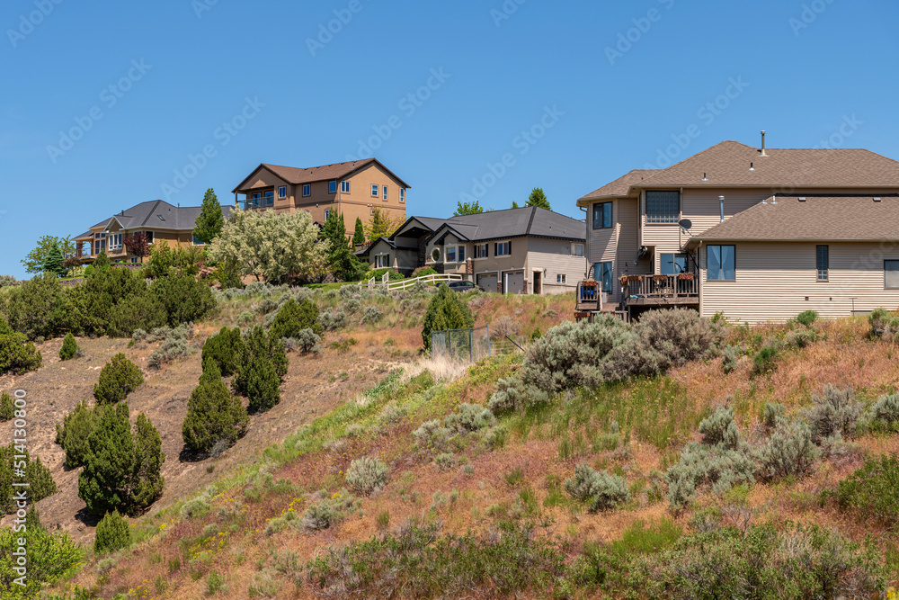Modern residence in suburb Pocatello Idaho state.