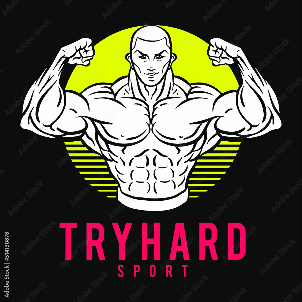 Obraz premium Bodybuilding event poster design