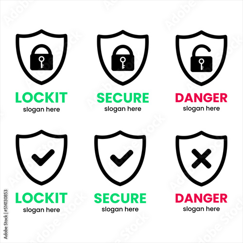 Shield check. Security icon. Vector illustration