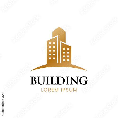 building city real estate logo element, realty property investment logo design icon for hotel, finance business invest logo