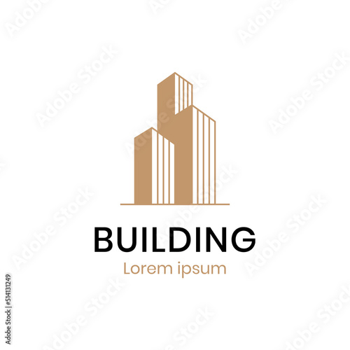 building city real estate logo element  realty property investment logo design icon for hotel  finance business invest logo