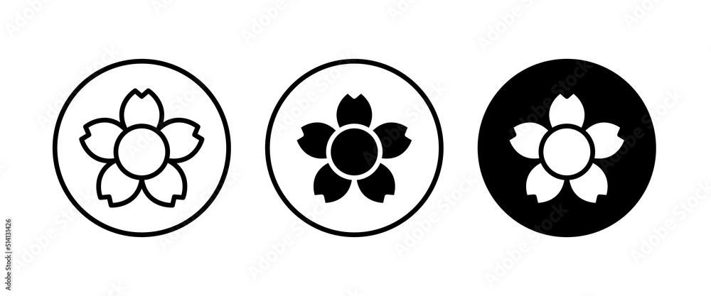 flower icons button, vector, sign, symbol, logo, illustration, editable stroke, flat design style isolated on white