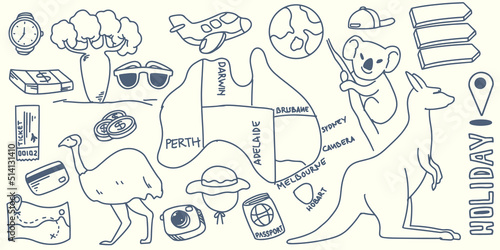Hand drawing doodle travel ...