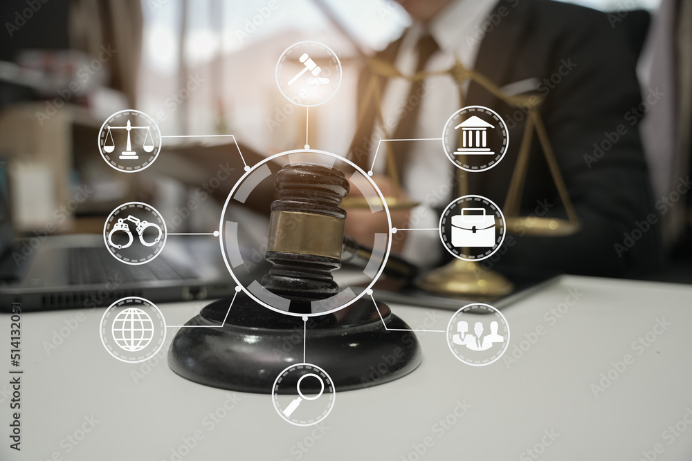 Lawyers having Concepts of Legal services at the law office work Legal advice online on computer labor law Lawyers having Concepts of Legal services at the law office work Legal advice online on computer labor law