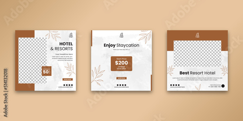 Hotel and Resorts Social Media Template