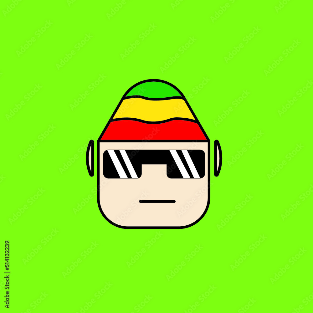 illustration vector graphic of reggae boy. illustration vector graphic of reggae boy.