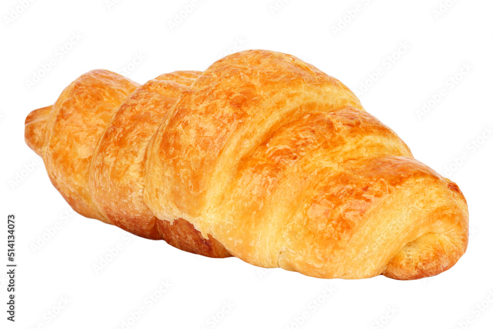 freshly baked croissant isolated on white background freshly baked croissant isolated on white background