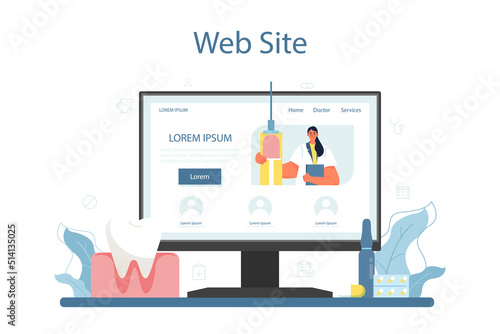 Anesthesiologist online service or platform. Doctor wearing