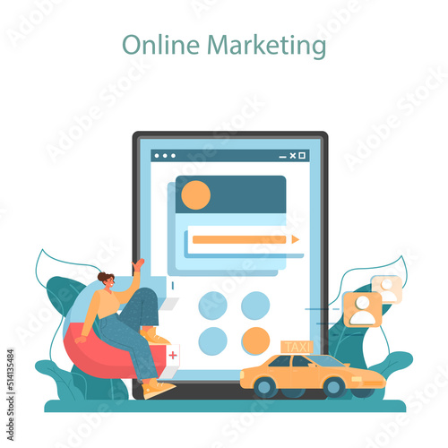 Travel agency marketing campaign online service or platform