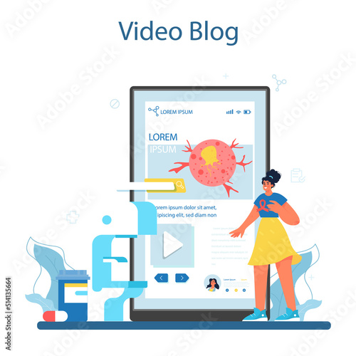 Oncologist online service or platform. Cancer disease diagnostic