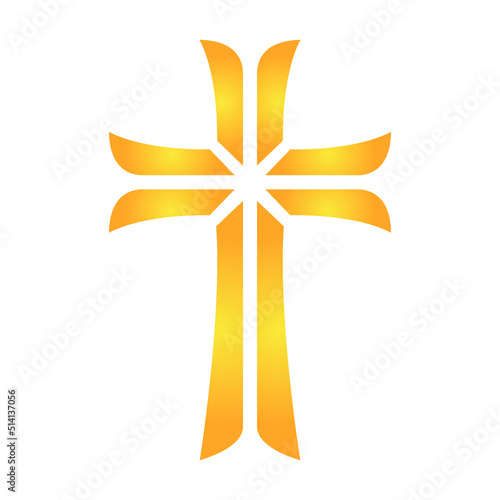 Illustration of a golden cross
