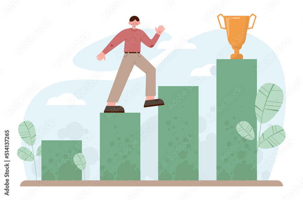 Motivation concept. Empolyee motivation for career goals achievement. Motivation concept. Empolyee motivation for career goals achievement.