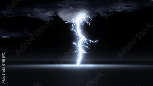 lightning thunder dark black and white © magann