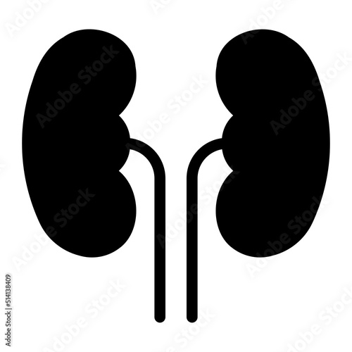 kidney glyph icon