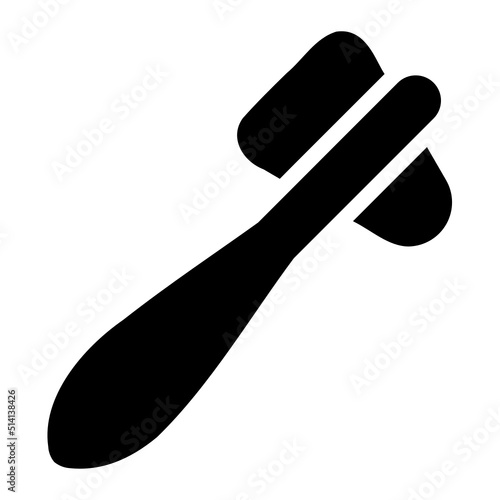 reflex hammer glyph icon