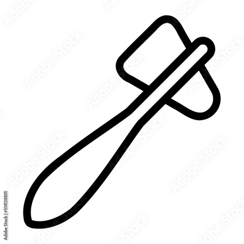 reflex hammer line icon