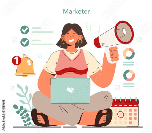 Marketer. Brand or product launching and promotion. Specialist developing