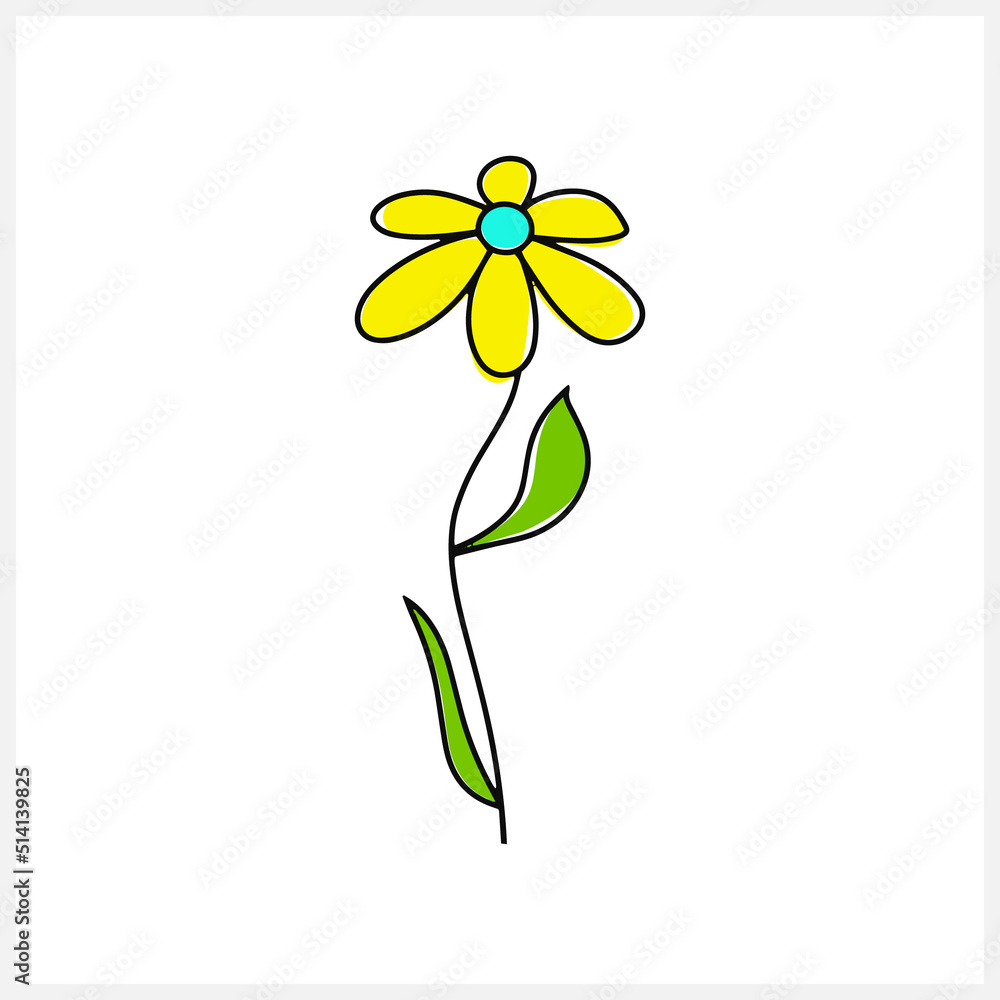 Doodle flower clip art isolated. Cartoon vector stock illustration. EPS 10 Doodle flower clip art isolated. Cartoon vector stock illustration. EPS 10