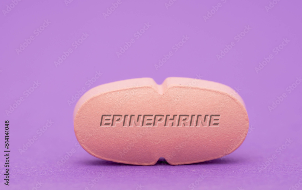 Epinephrine Pharmaceutical medicine pills tablet Copy space. Medical concepts. Epinephrine Pharmaceutical medicine pills tablet Copy space. Medical concepts.
