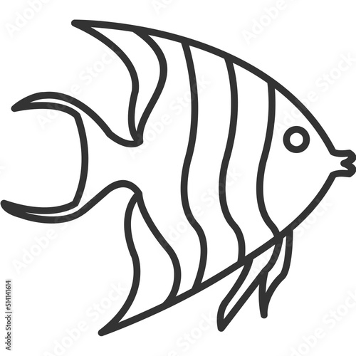 Fototapeta Naklejka Na Ścianę i Meble -  Angel Fish Icon