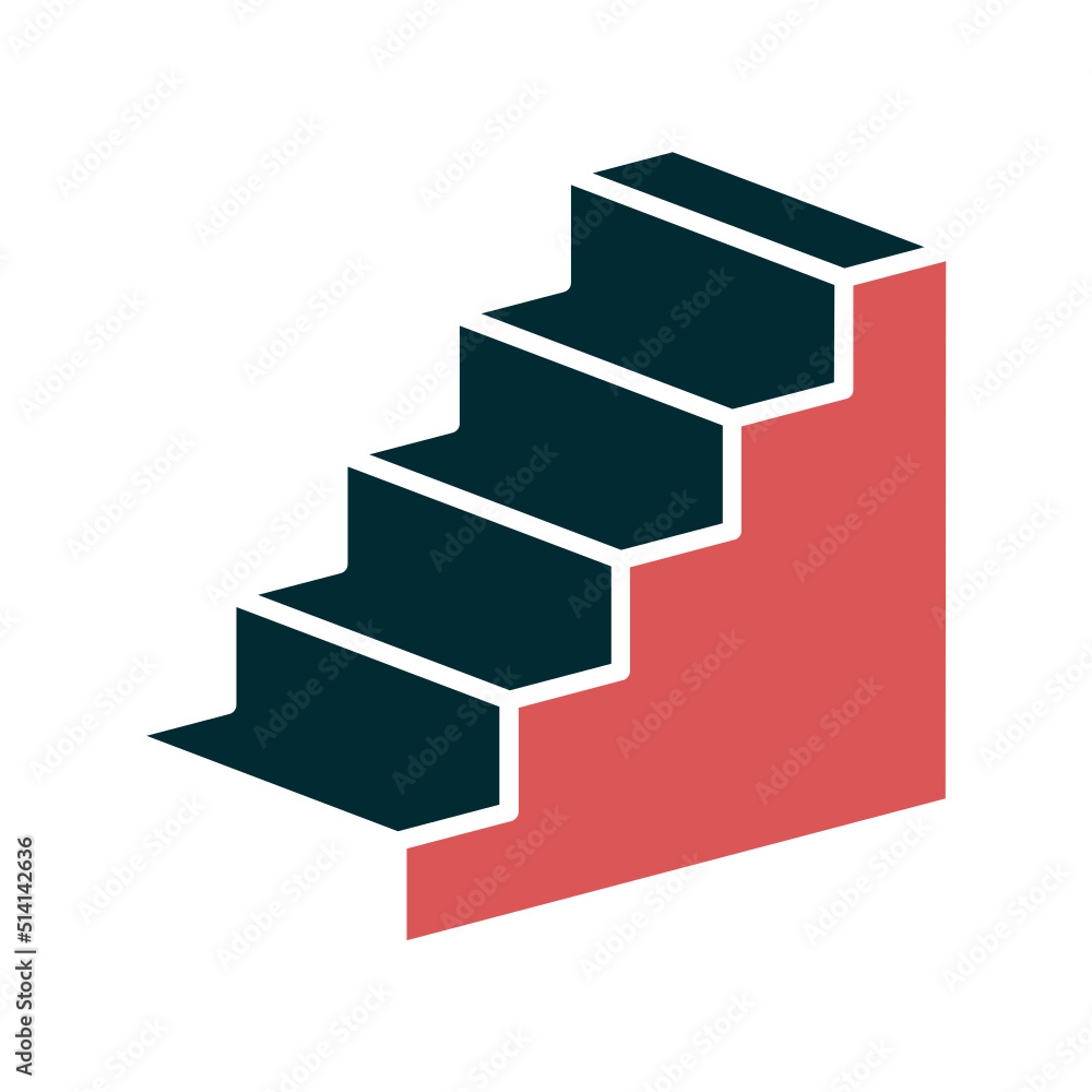 Fototapeta premium Stairs Icon