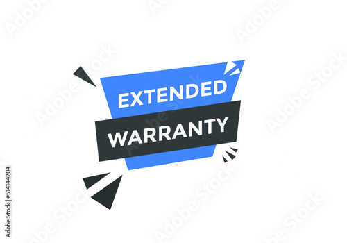 Extended warranty social media banner promotion. Extended warranty label colorful