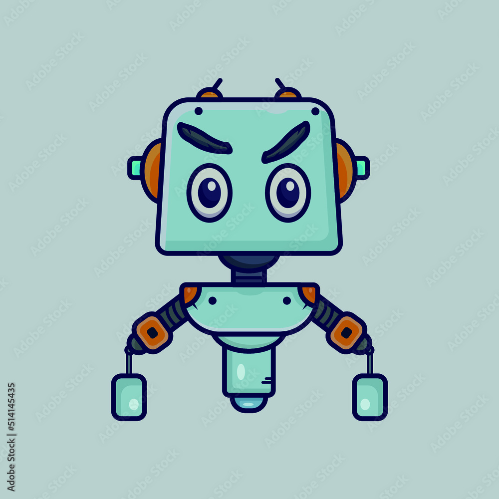 blue robot with heart blue robot with heart