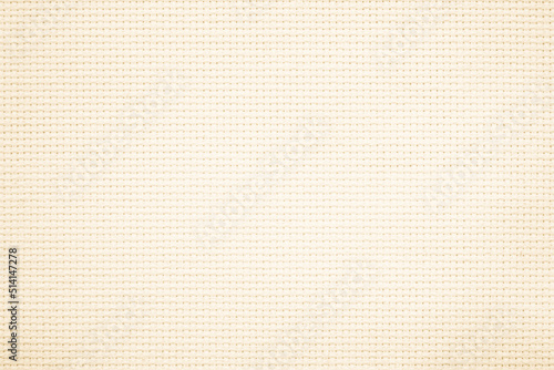 Jute hessian sackcloth burlap canvas woven texture background pattern in light beige cream brown color design element. 