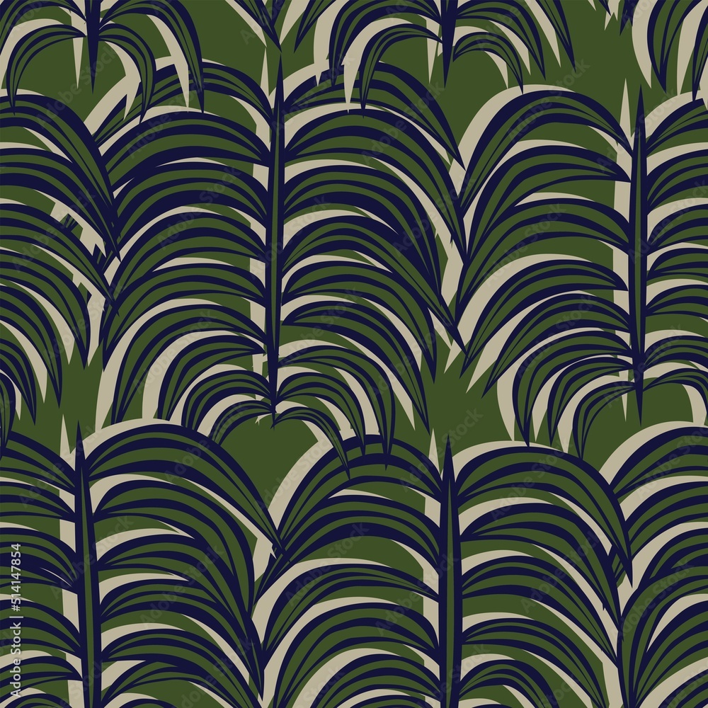 Tropical Leaf Seamless Pattern Design Tropical Leaf Seamless Pattern Design