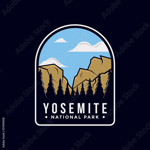 Illustrations logo of Yosemite National Park emblem