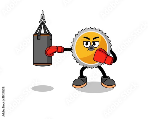 Illustration of saw blade boxer