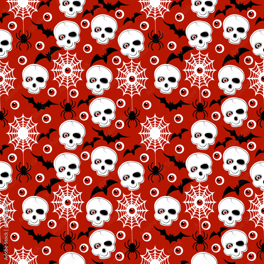 halloween pattern with skulls and spider webs halloween pattern with skulls and spider webs