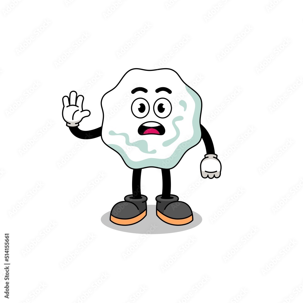 chewing gum cartoon illustration doing stop hand chewing gum cartoon illustration doing stop hand