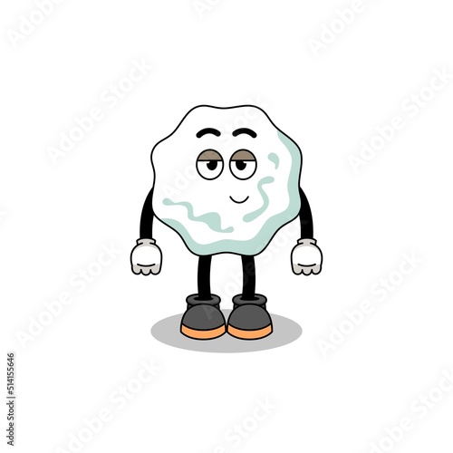 chewing gum cartoon couple with shy pose